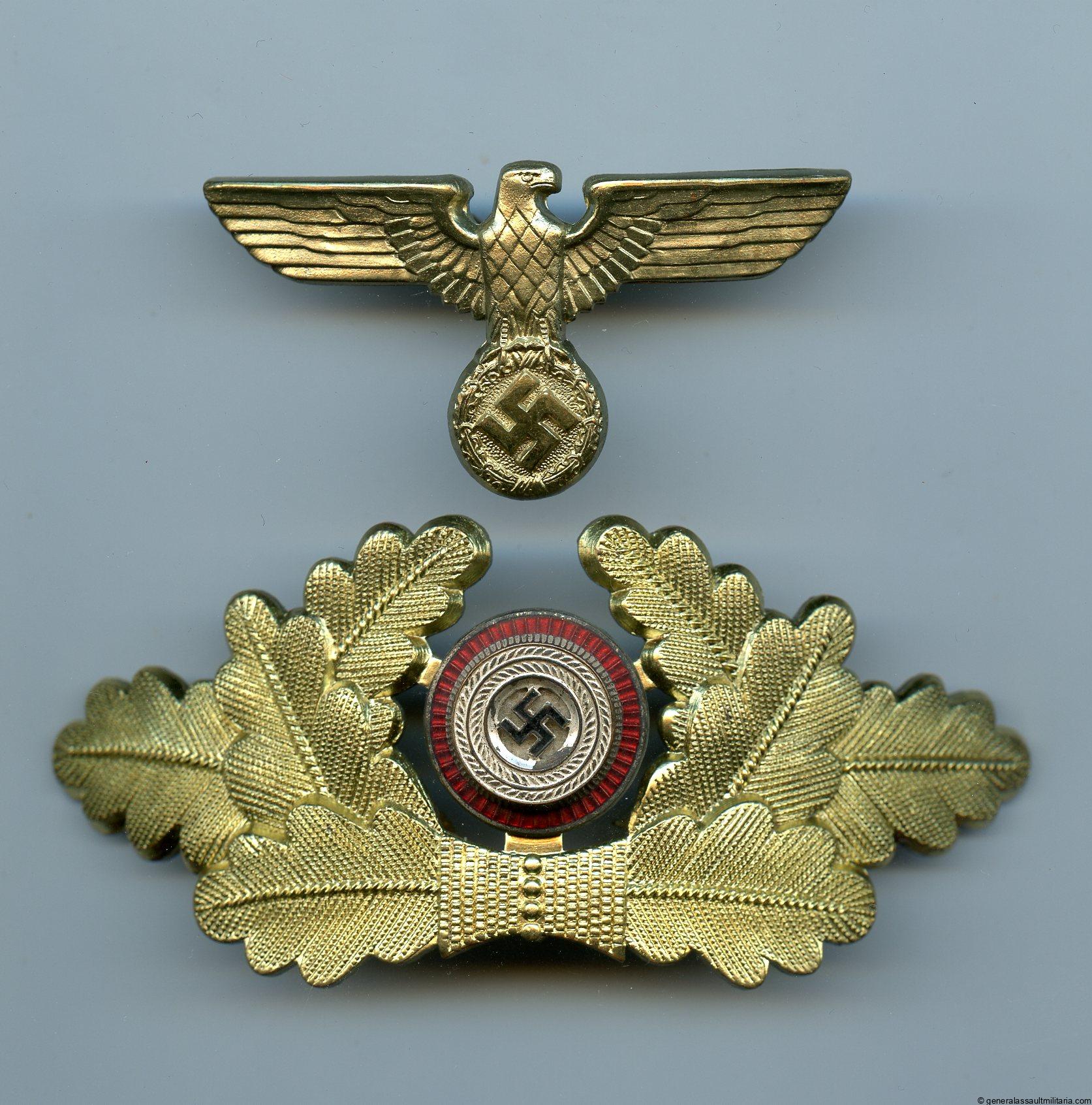 NSDAP political visor cap insignia set