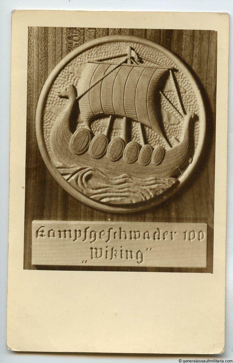 Portrait of the Kampfgeschwader 100 'Wiking' sign