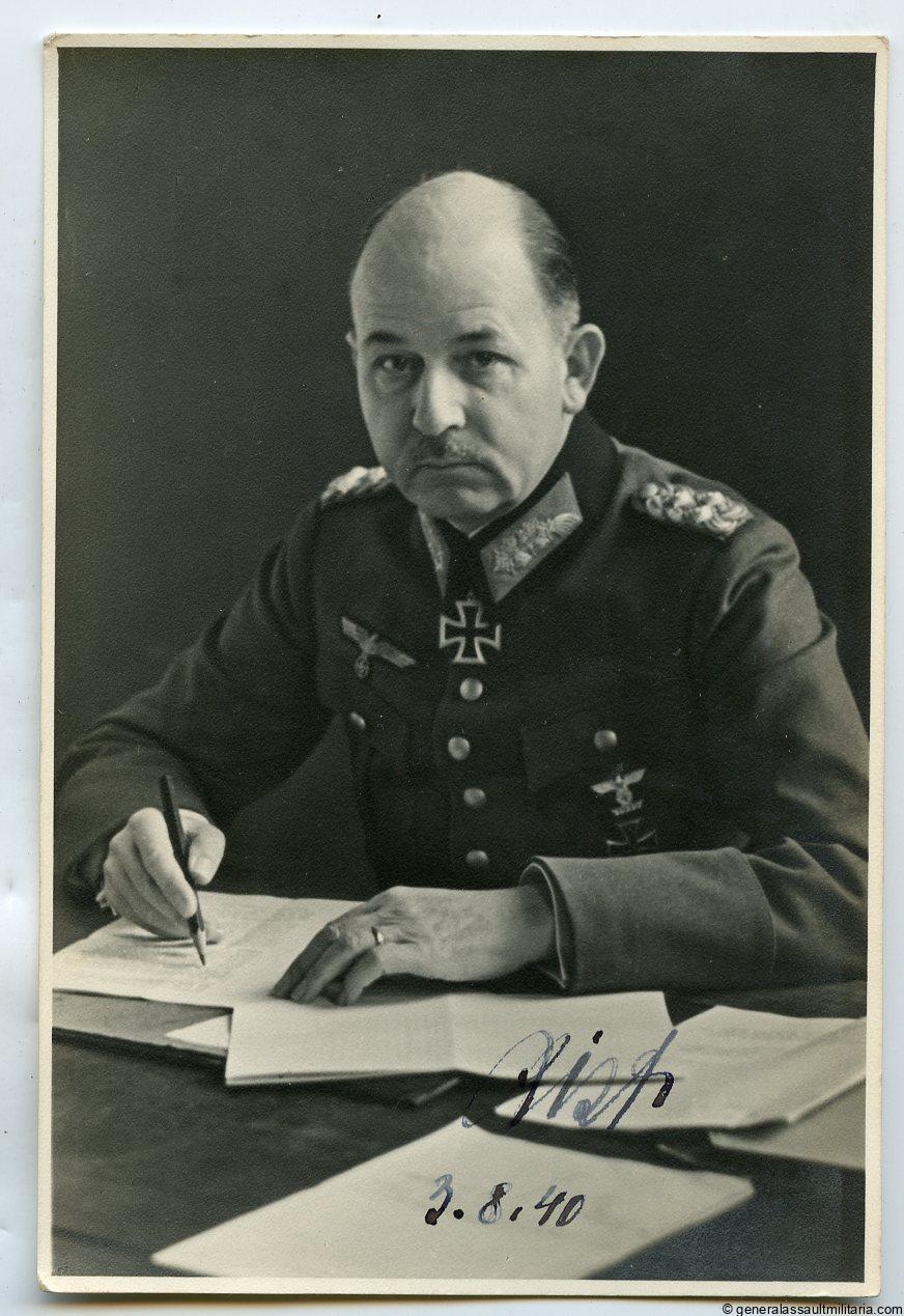 Knights cross holder Wilhelm List + signature