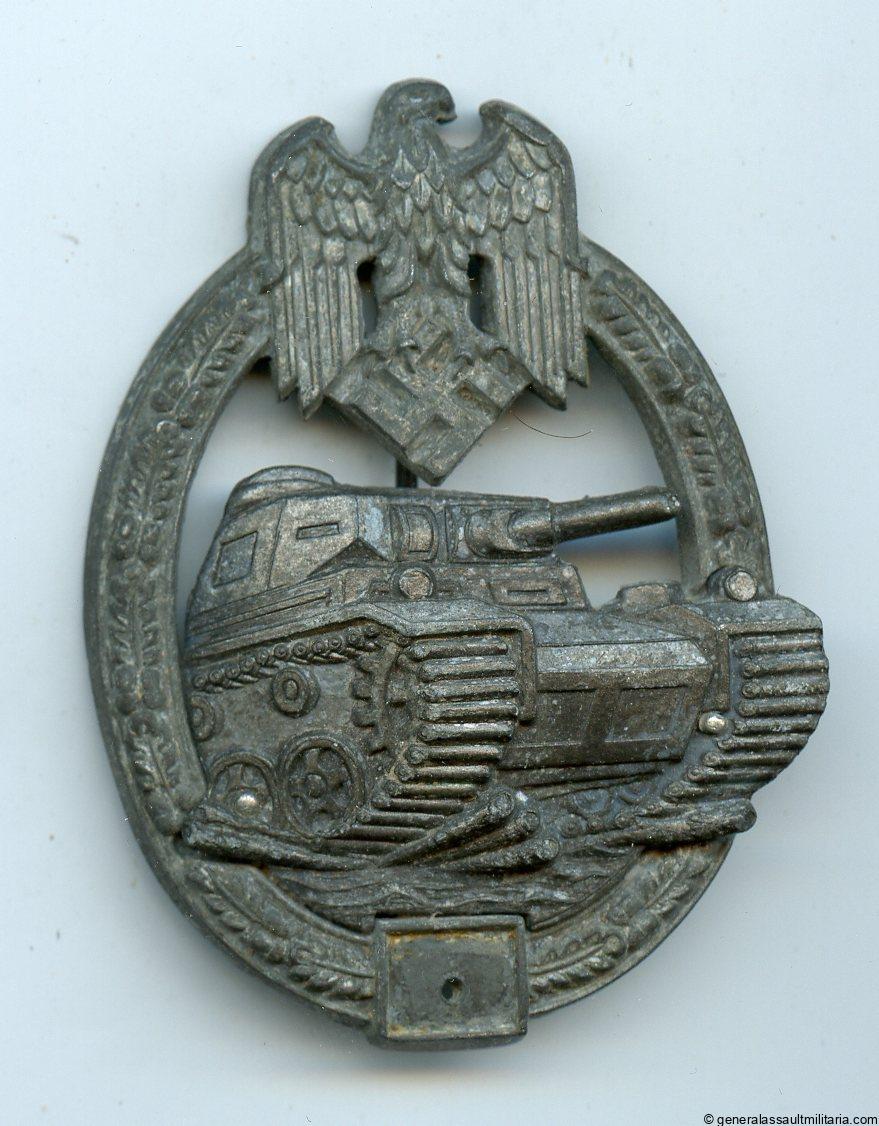 Panzer assault badge in silver 25/50 – C.E. Juncker, Berlin