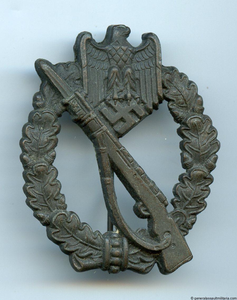 Infantry assault badge in bronze – Wilhelm Deumer, Lüdenscheid