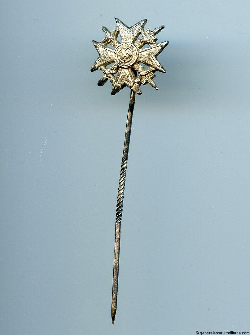 Spanish cross in silver stickpin - 16mm