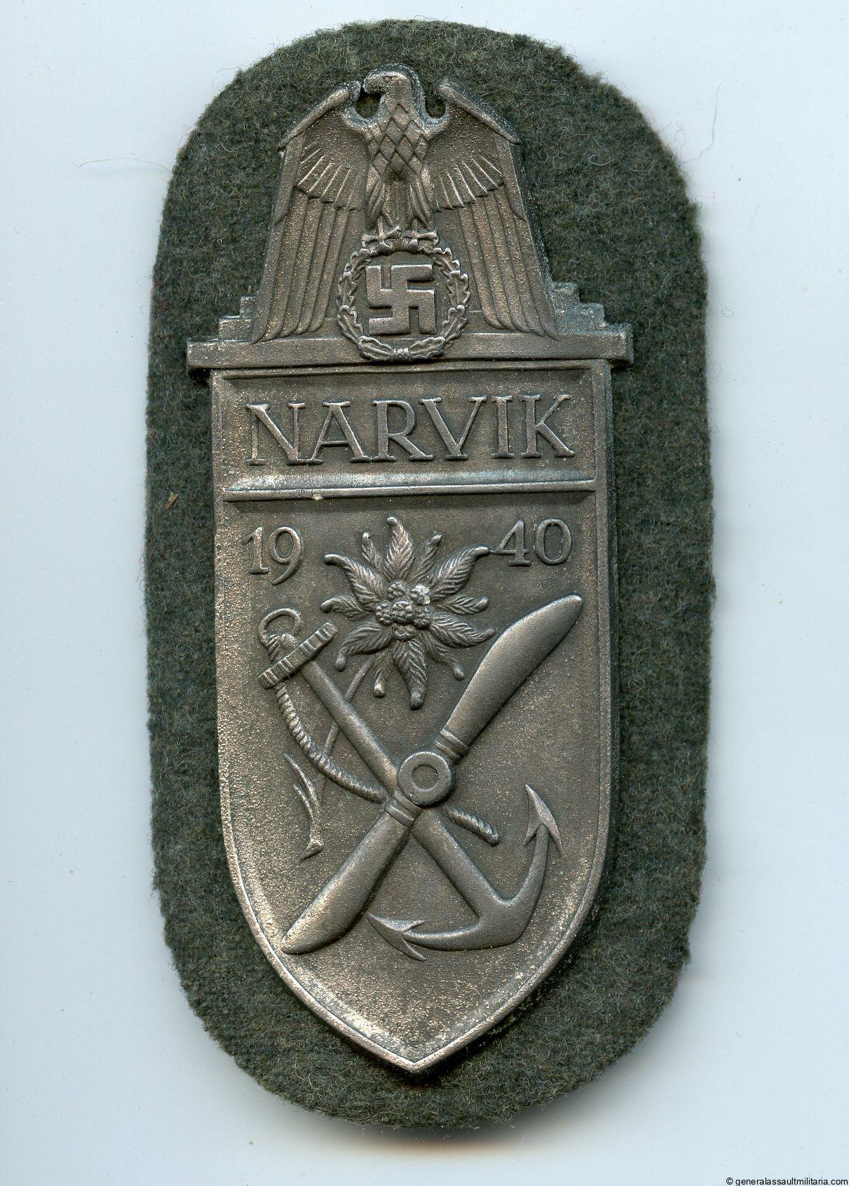 Heer Narvik shield - C.E. Juncker, Berlin
