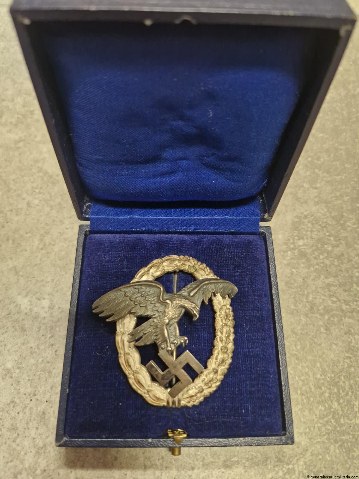 Luftwaffe Observer badge D1 cased - Wilhelm Deumer, Lüdenscheid