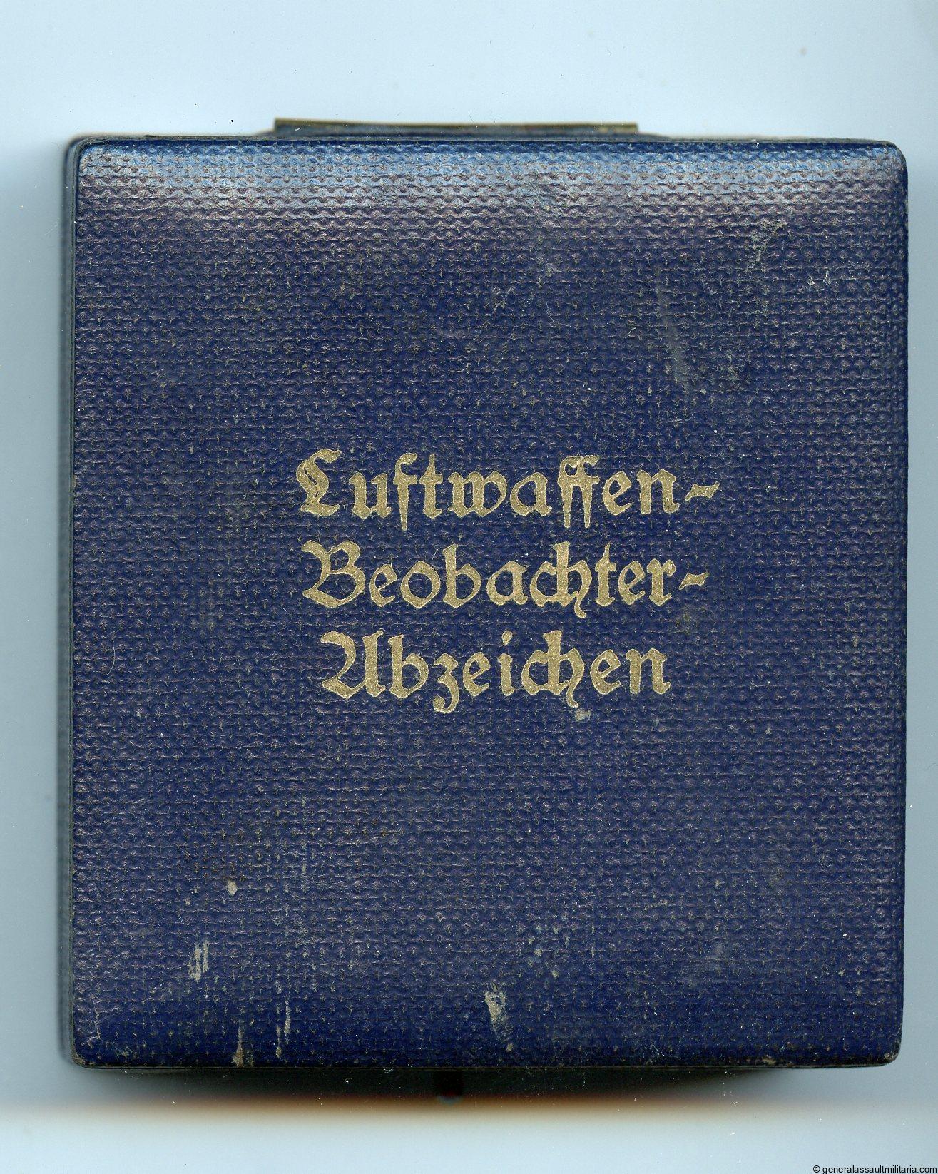 Luftwaffe Observer badge case