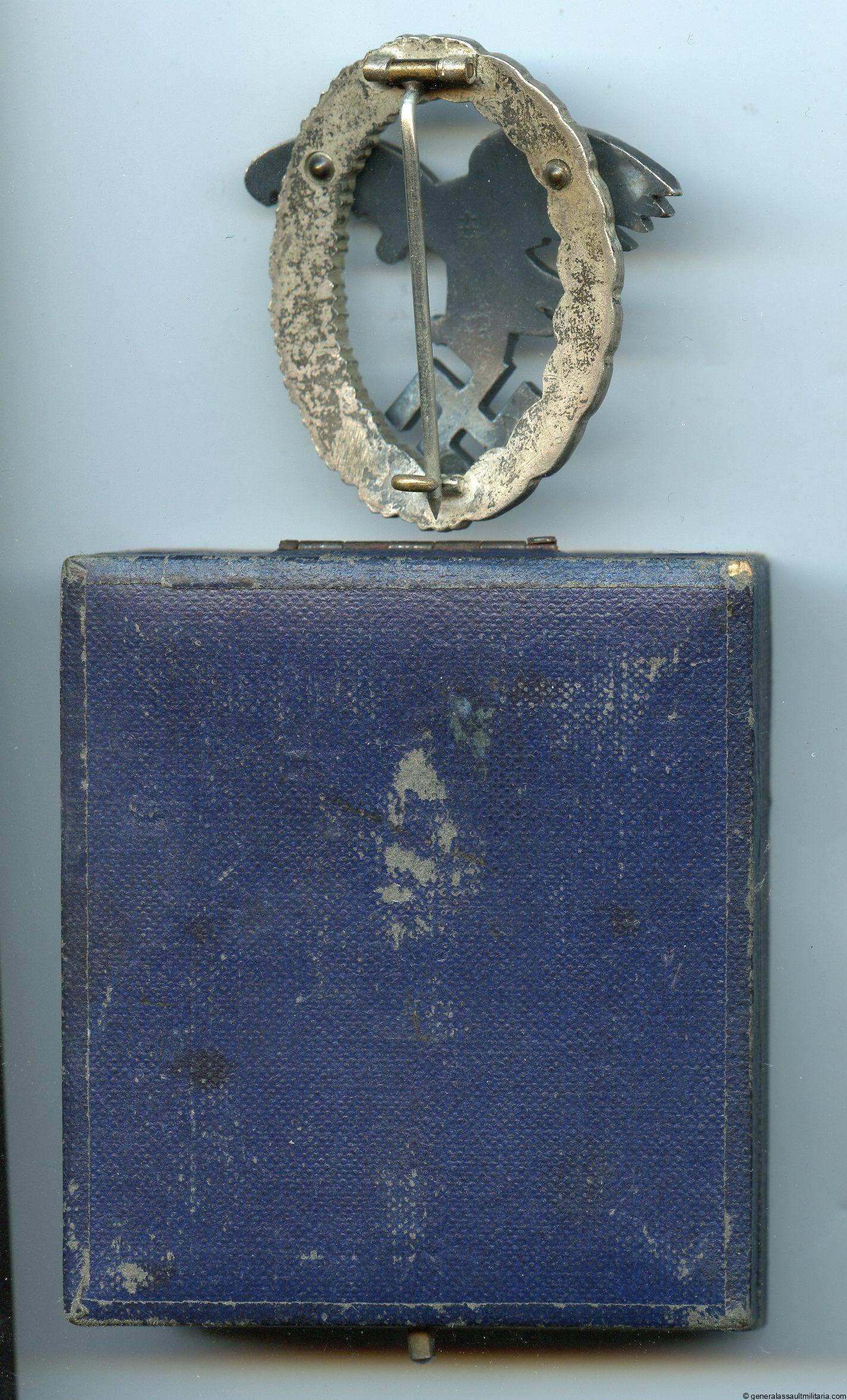 Luftwaffe observer badge cased - Assmann & Söhne, Lüdenscheid