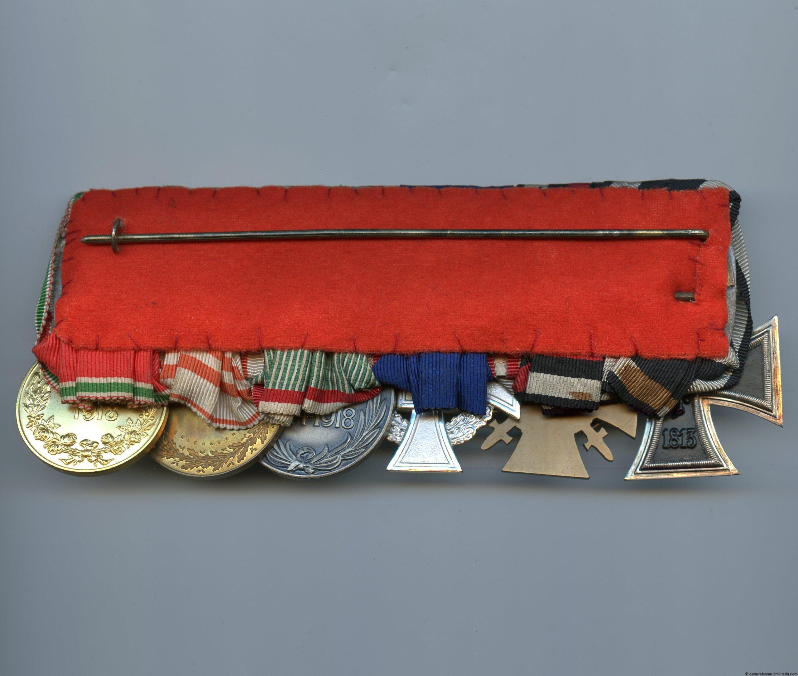 6 piece medal bar with Schickle Ek2 1914