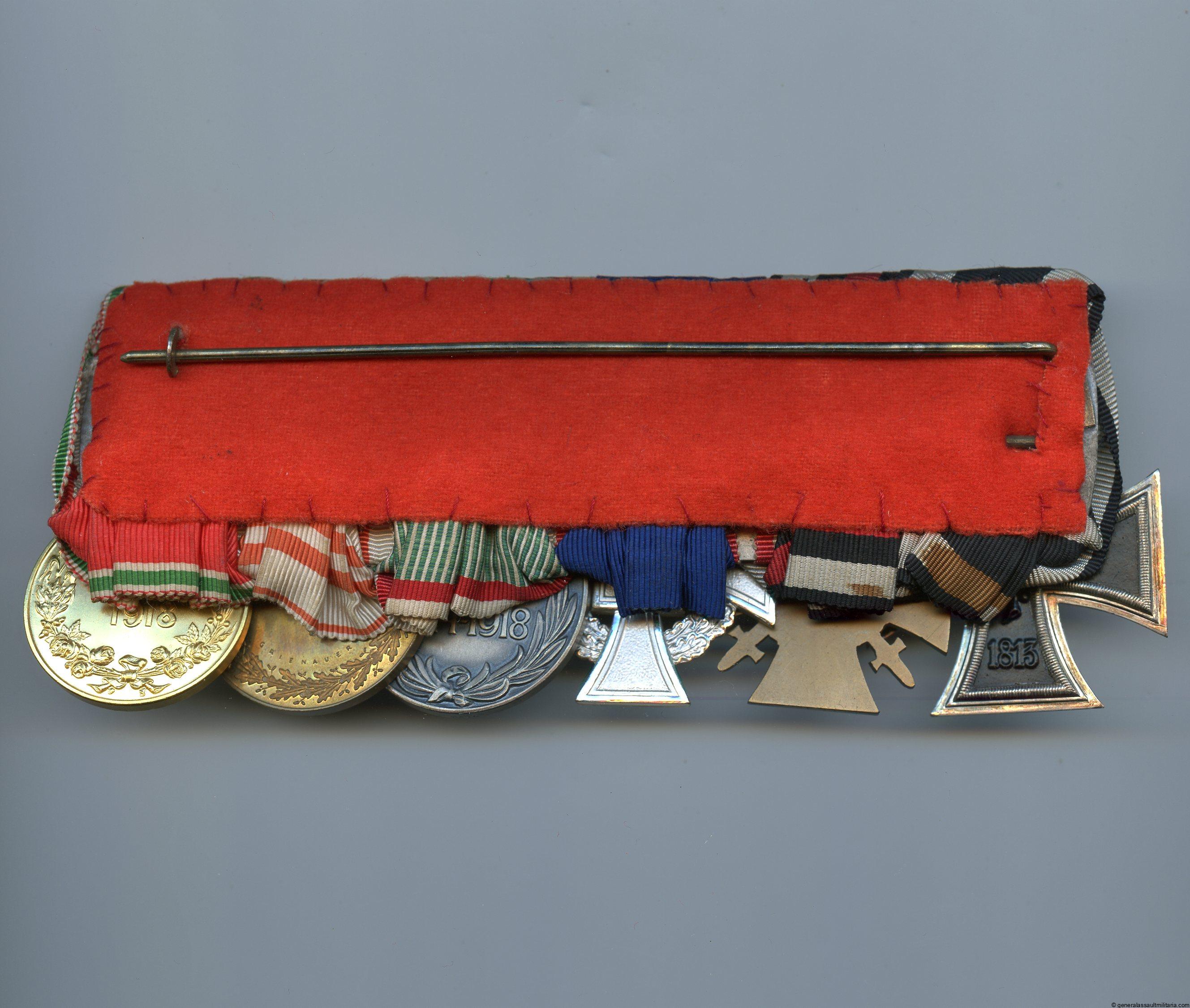 6 piece medal bar with Schickle Ek2 1914