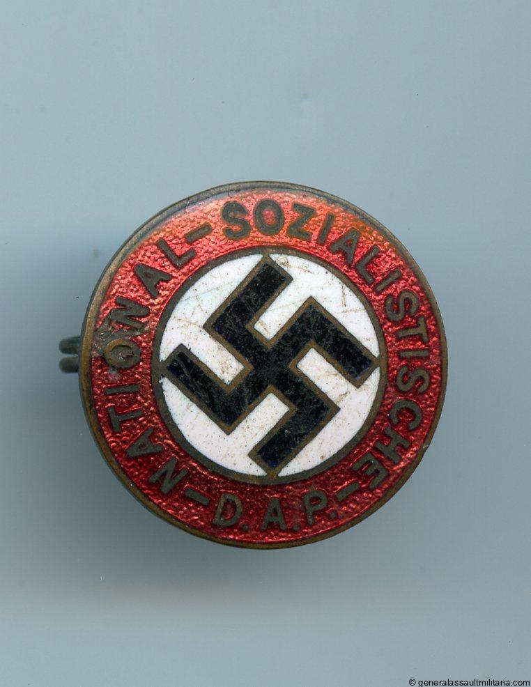 NSDAP Party badge - Pre RZM P.D.J. marked
