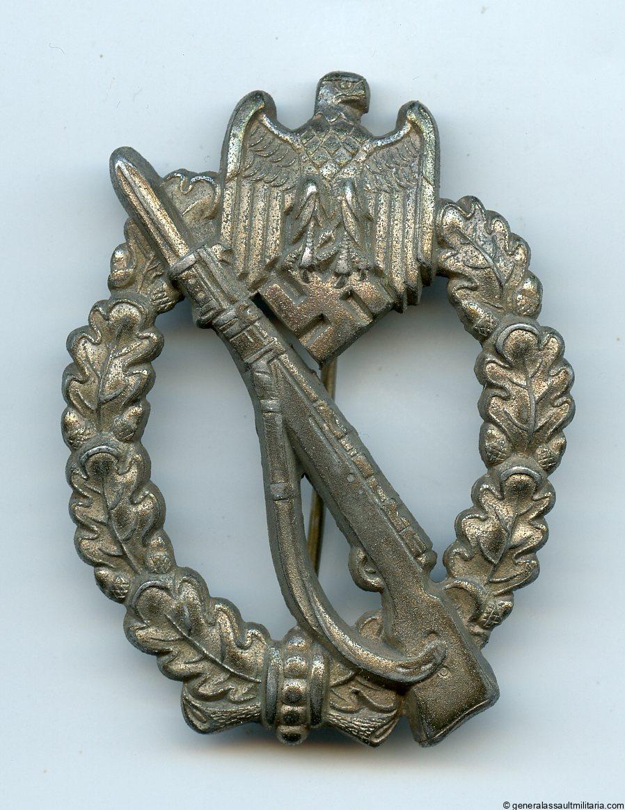Infantry assault badge in silver – Assmann & Söhne, Lüdenscheid