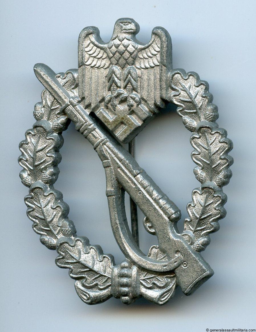 Infantry assault badge in silver – L/56 Funke & Brünninghaus, Lüdenscheid