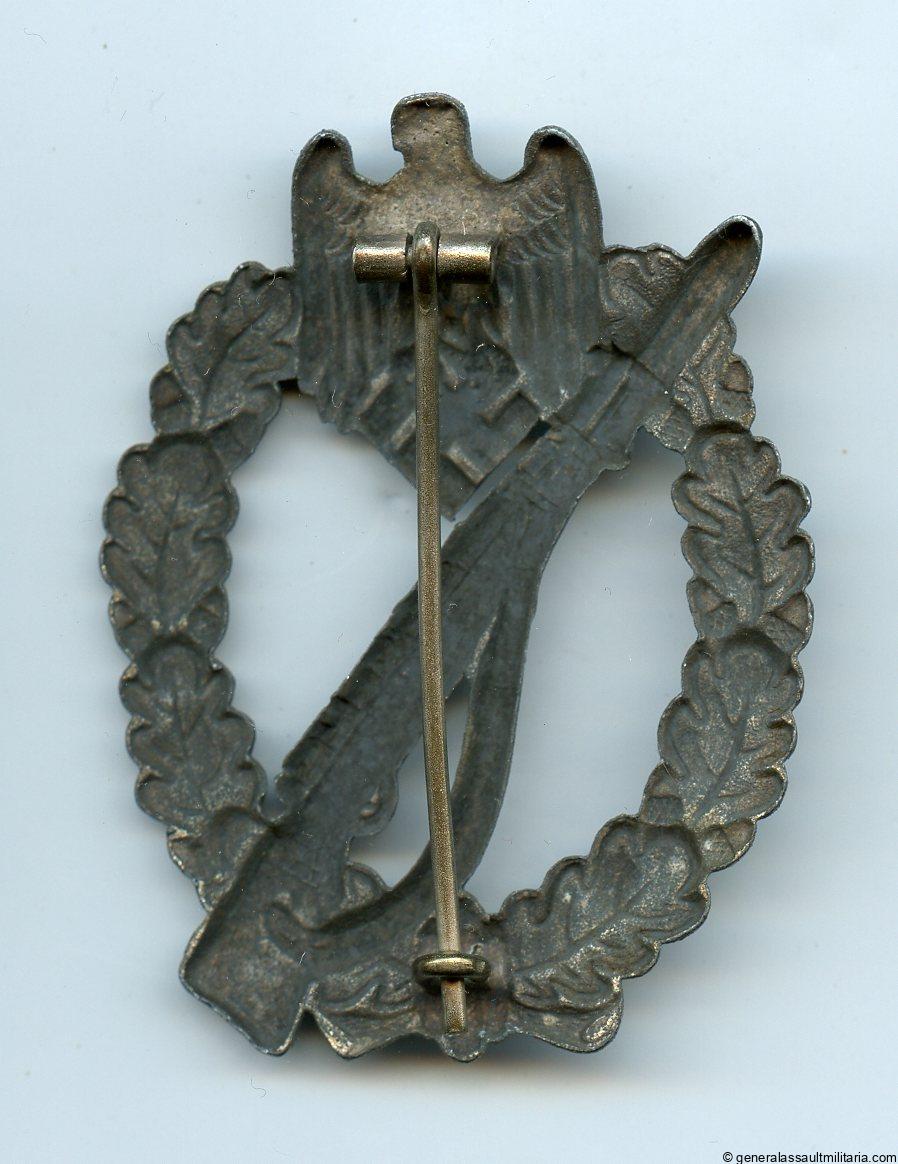 Infantry assault badge in silver – Assmann & Söhne, Lüdenscheid