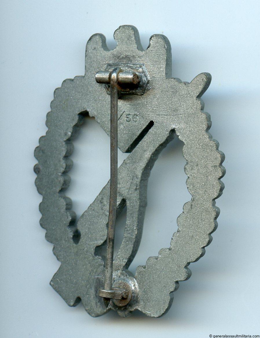 Infantry assault badge in silver – L/56 Funke & Brünninghaus, Lüdenscheid