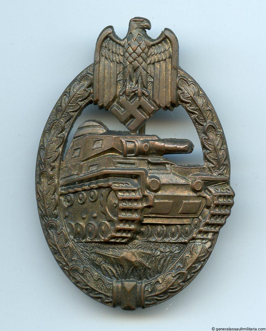 Panzer assault badge in bronze – Assmann & Söhne, Lüdenscheid
