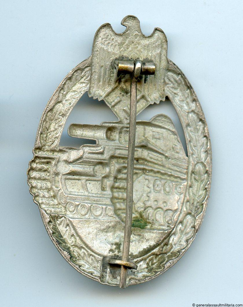 Panzer assault badge in silver – Otto Schickle, Pforzheim