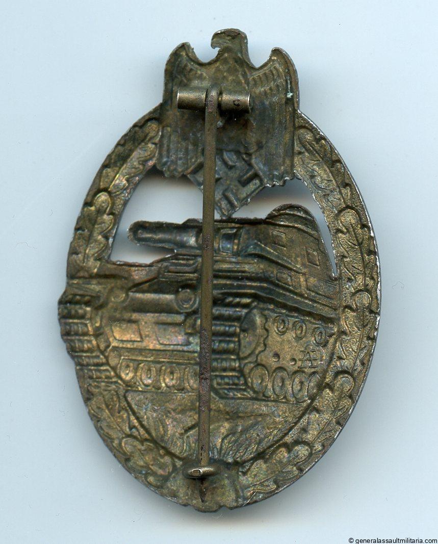 Panzer assault badge in bronze – Assmann & Söhne, Lüdenscheid