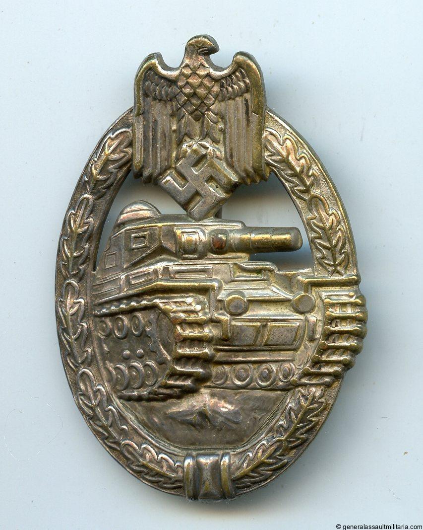 Panzer assault badge in silver – Otto Schickle, Pforzheim