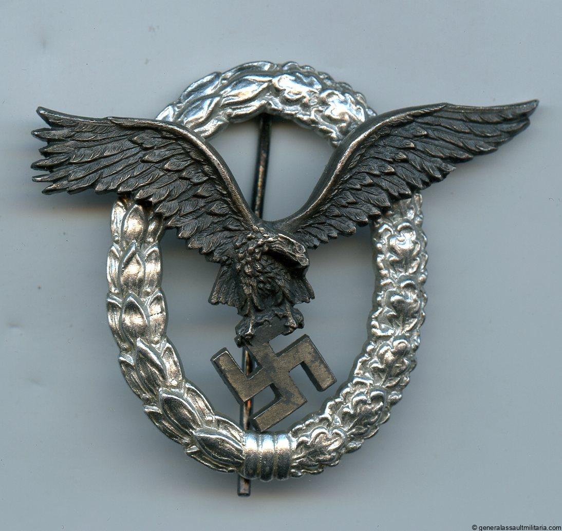 Luftwaffe pilot badge J2 - C.E. Juncker, Berlin