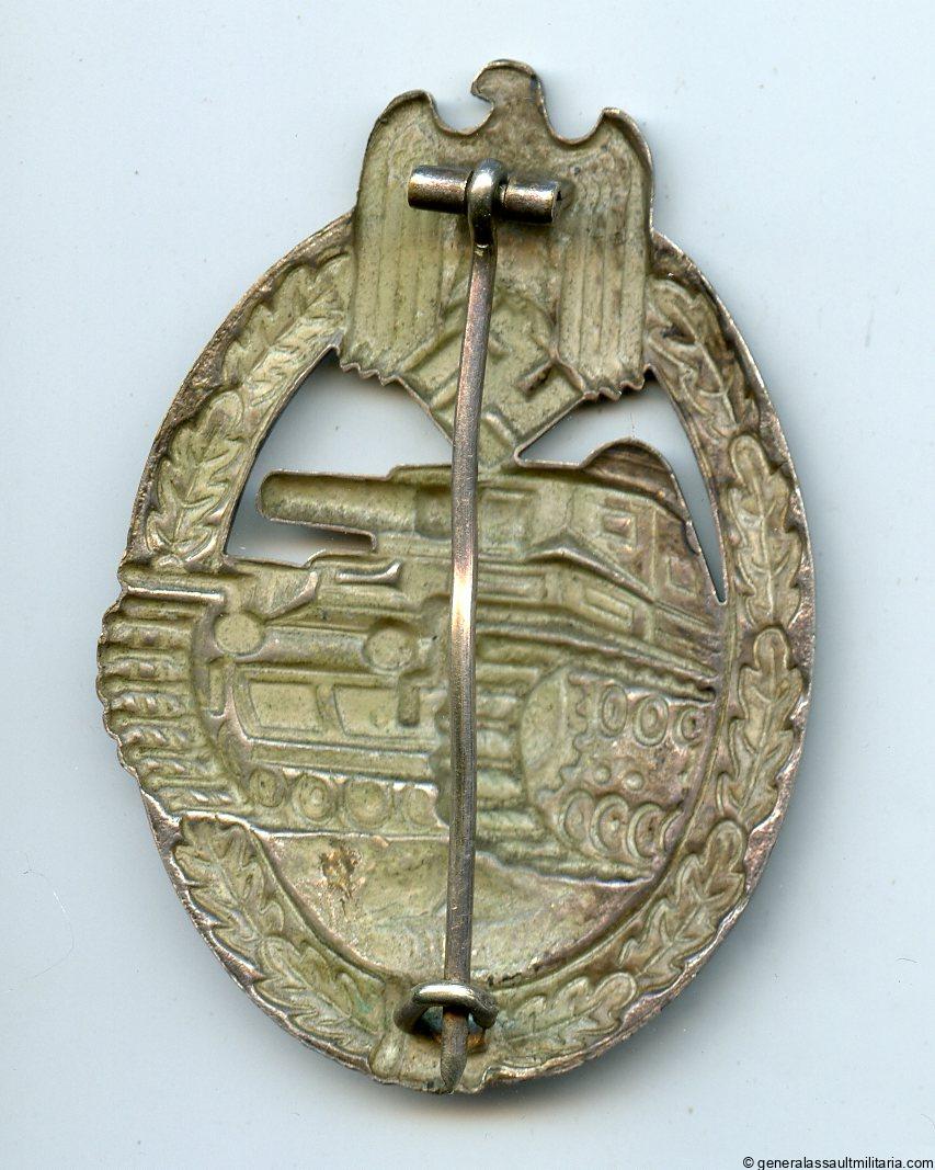Panzer assault badge in silver – Otto Schickle, Pforzheim