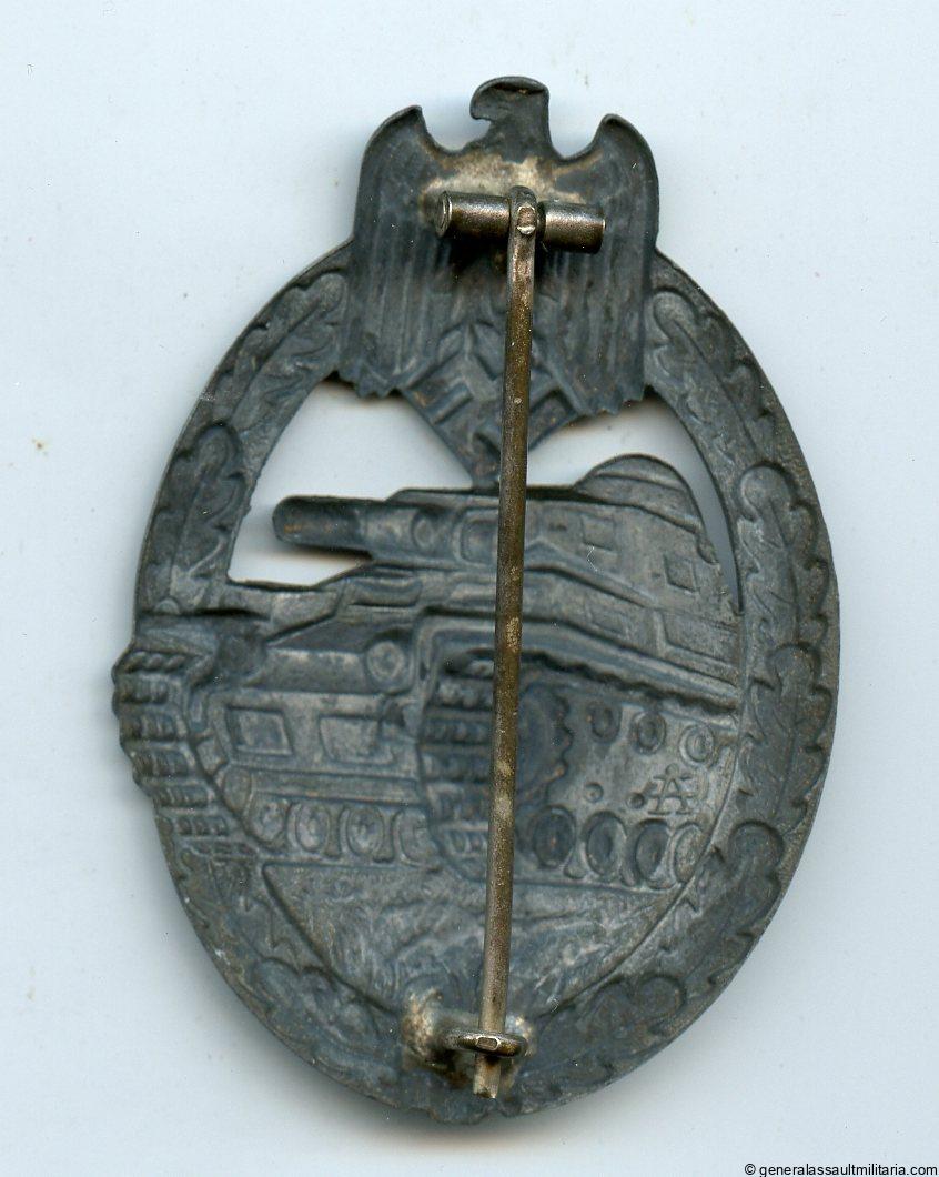 Panzer assault badge in silver – Assmann & Söhne, Lüdenscheid