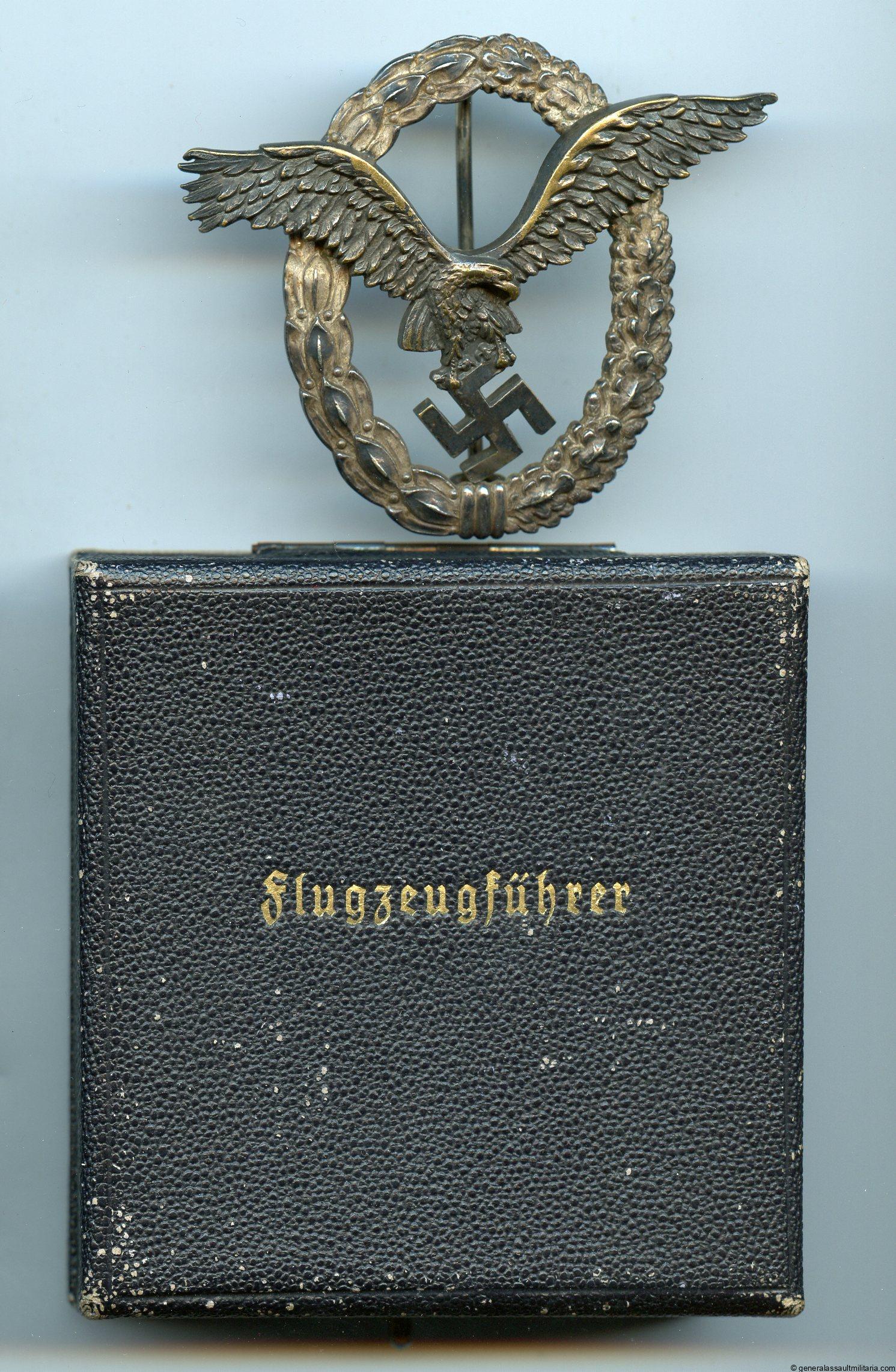 Luftwaffe pilot badge D1 cased - Wilhelm Deumer, Lüdenscheid