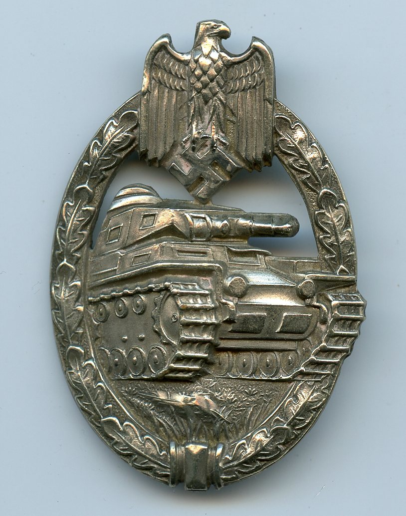Panzer assault badge in silver – C.E. Juncker, Berlin