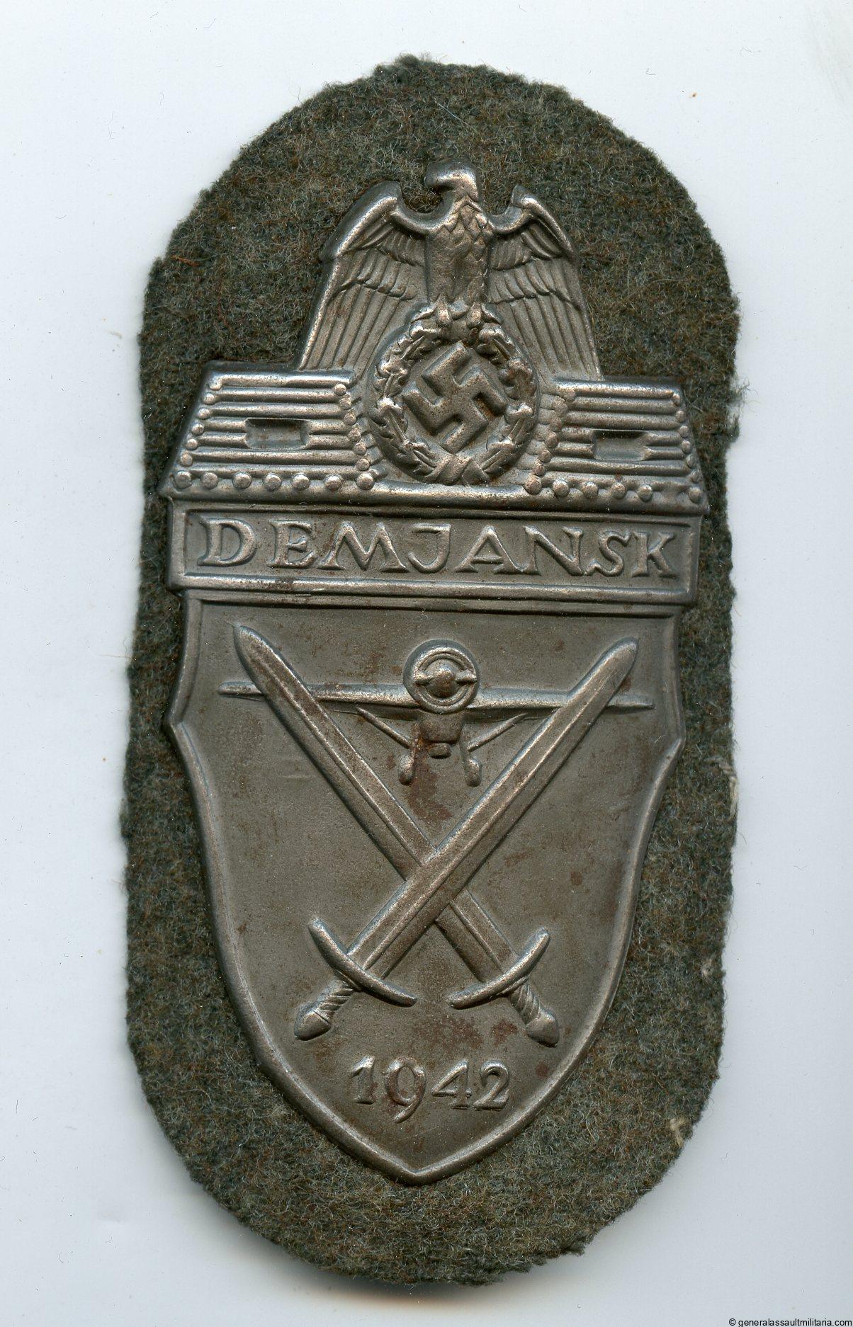 Demjansk shield Heer – unknown maker