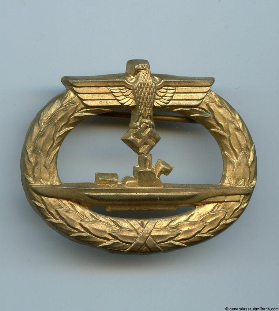 Kriegsmarine U-boat badge – Wilhelm Deumer, Lüdenscheid