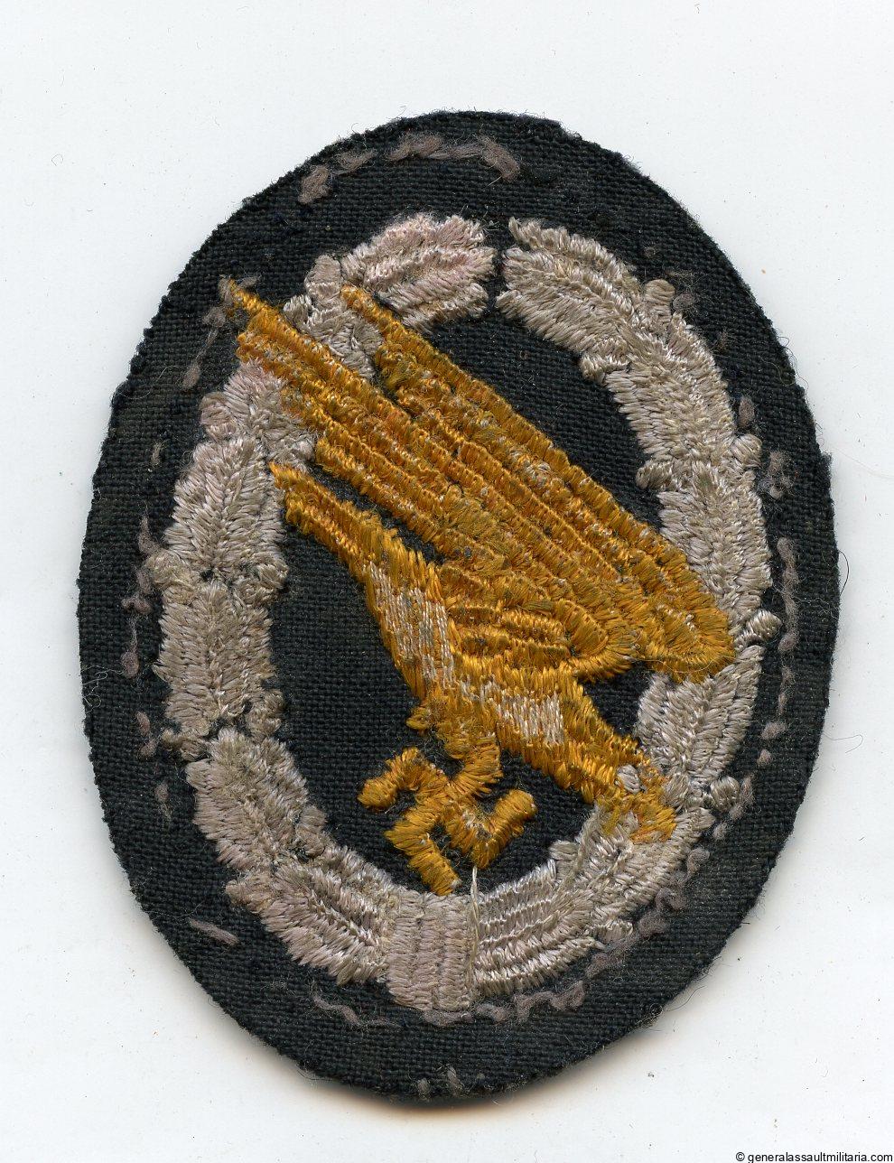 Luftwaffe paratrooper badge cloth