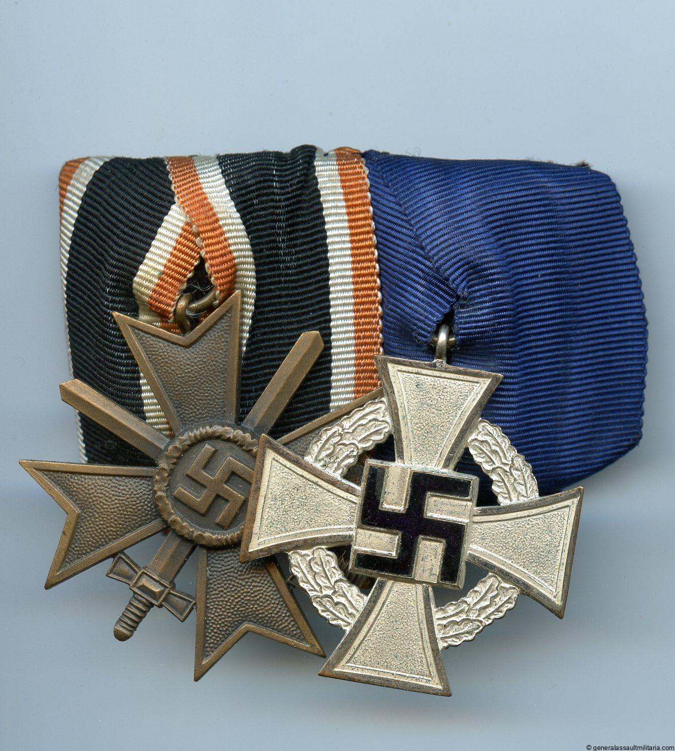 Two piece medal bar with KVk2 + 25 year TDA