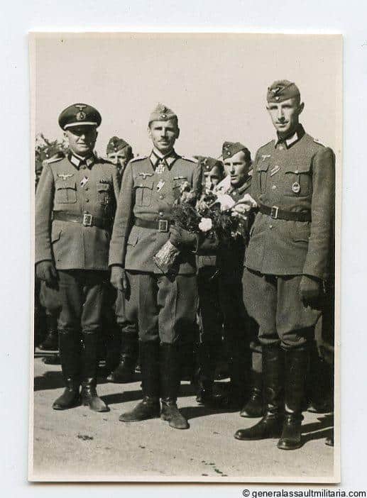 6x9cm photo of knights cross holder Karl-Conrad Mecke St Nazaire