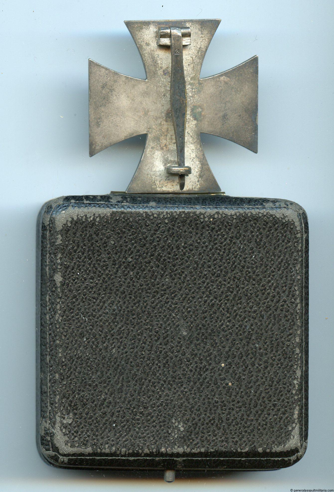 Iron cross 1st class cased – MM6 Fritz Zimmermann, Stuttgart