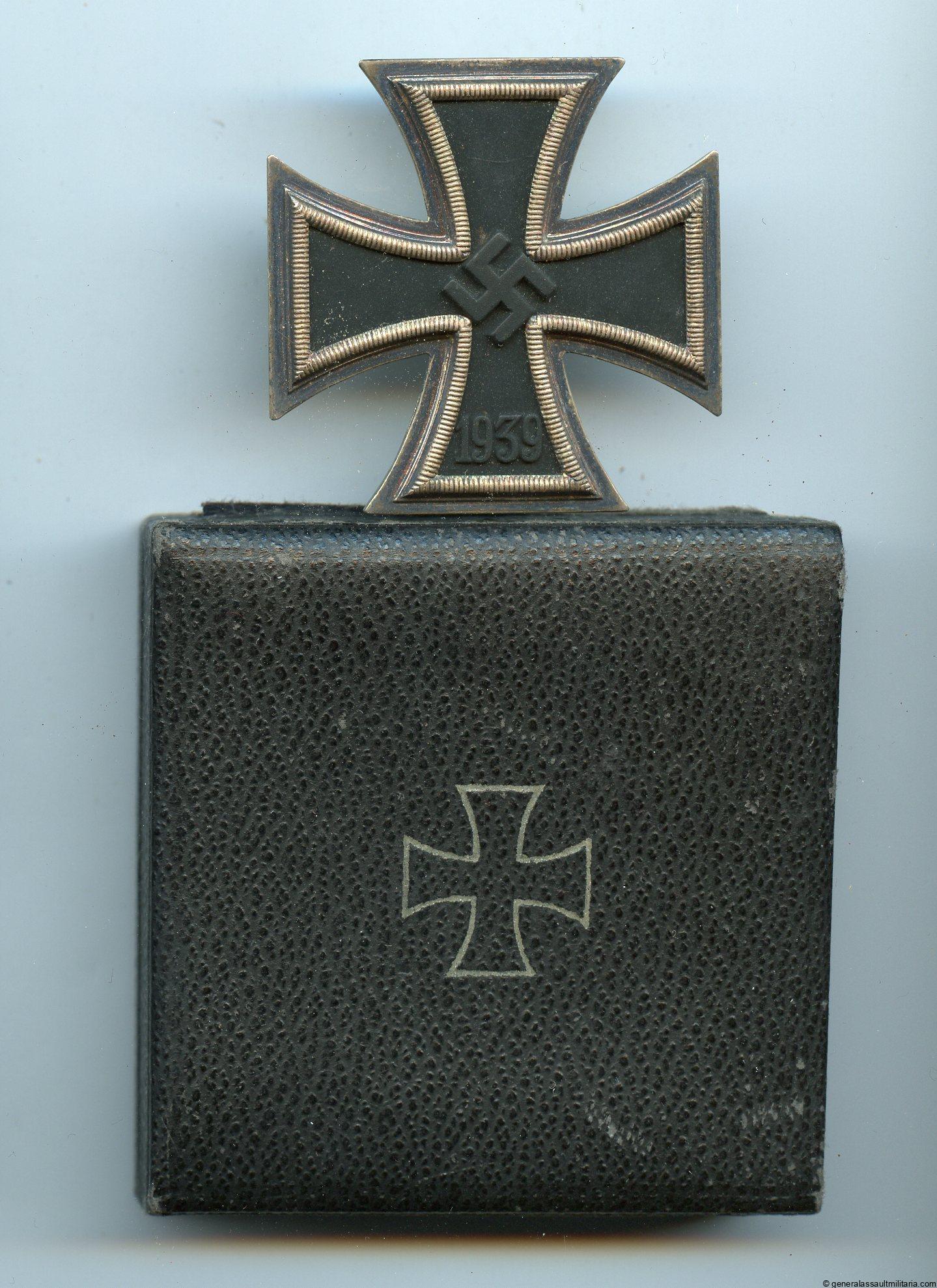 Iron cross 1st class cased - MM65 Klein & Quenzer, Idar Oberstein