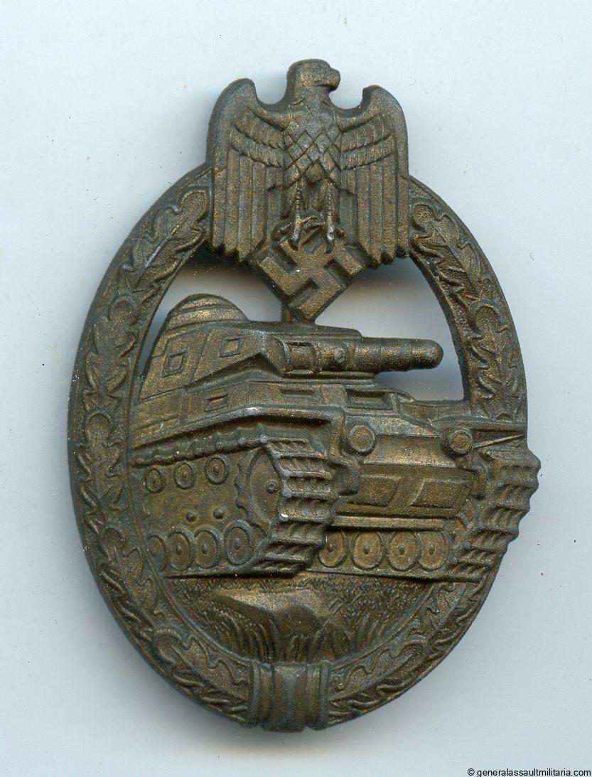 Panzer assault badge in bronze – Steinhauer & Lück, Lüdenscheid