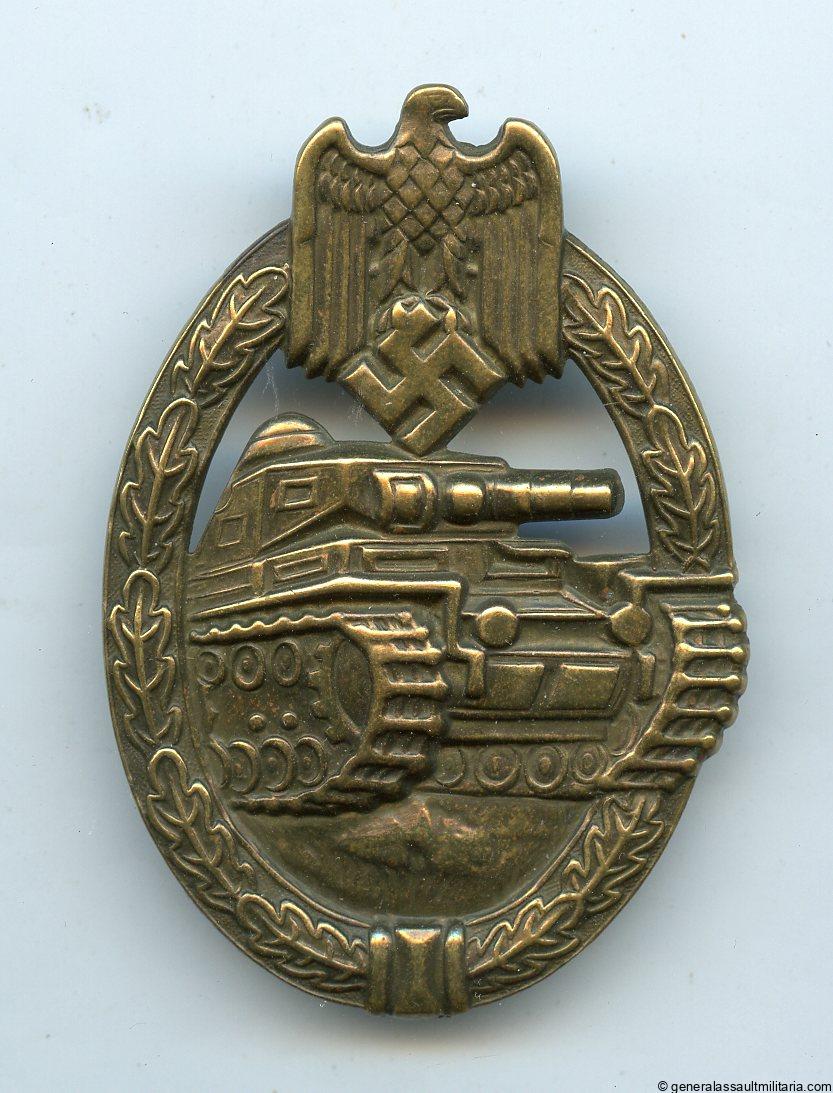 Panzer assault badge in bronze – Otto Schickle, Pforzheim