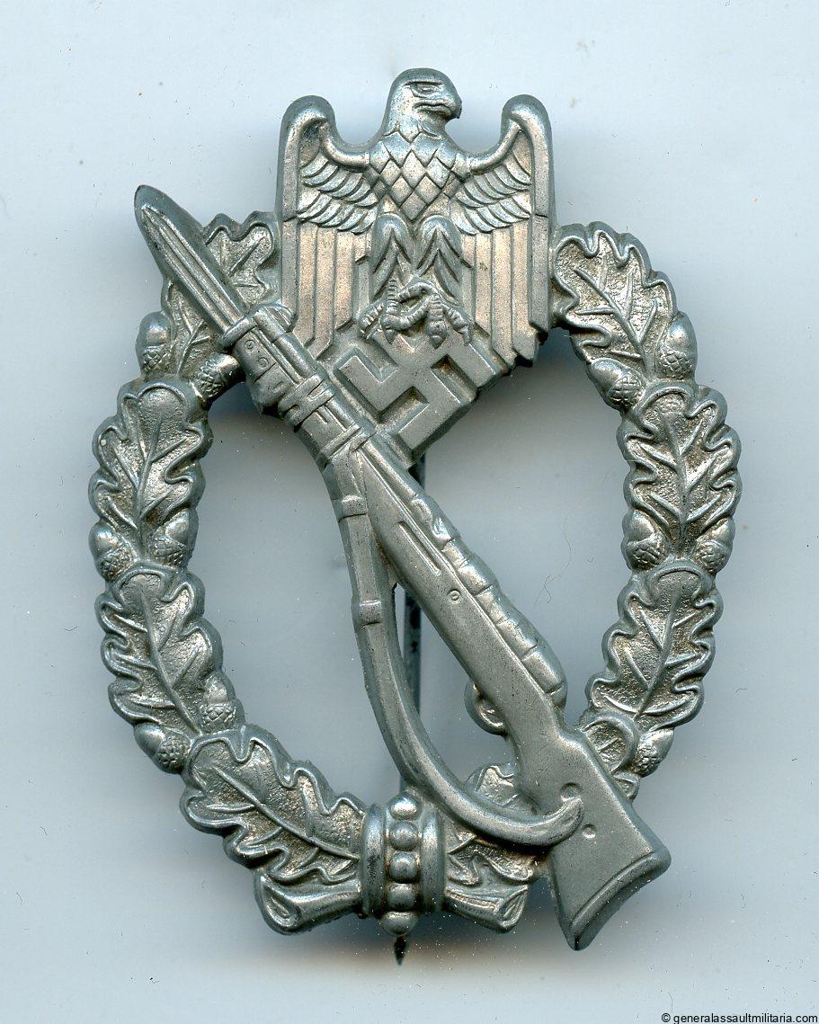 Infantry assault badge in silver - Hermann Werstein, Jena