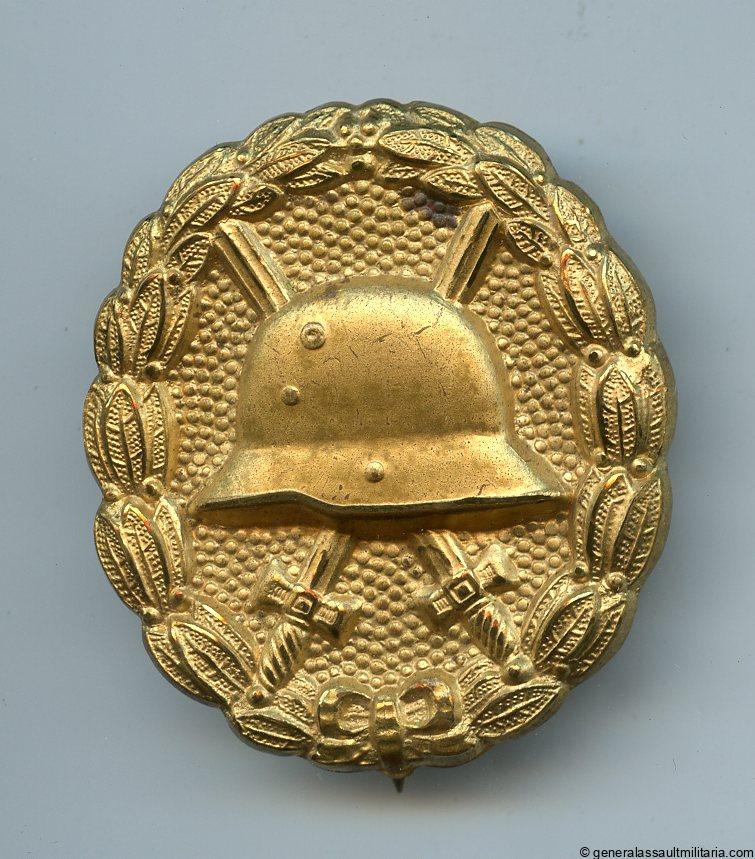 Wound badge in gold WW1