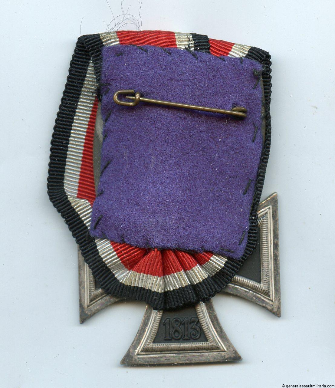 Iron cross 2nd class single medal bar - Wächtler & Lange, Mittweida