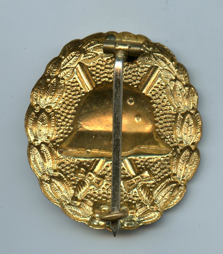 Wound badge in gold WW1