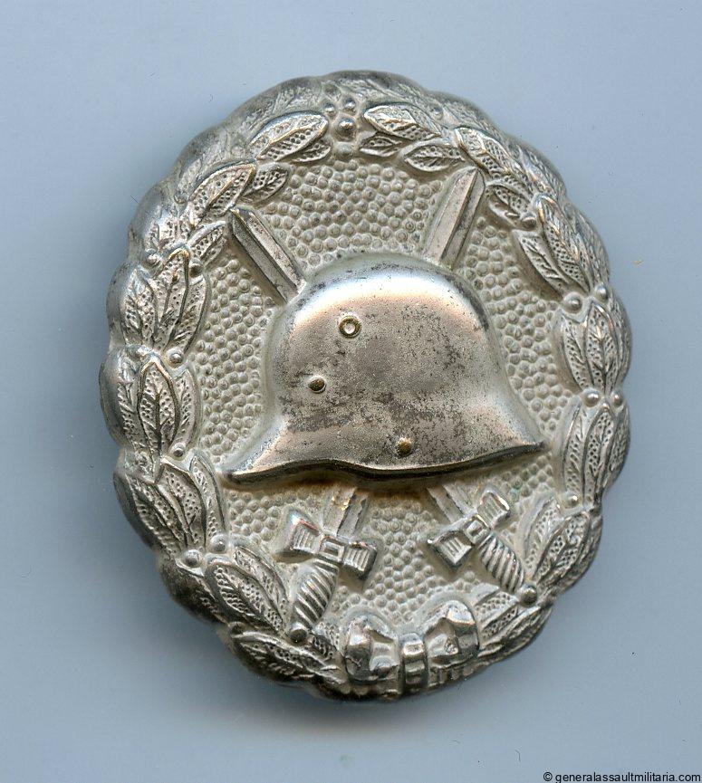 Wound badge in silver WW1