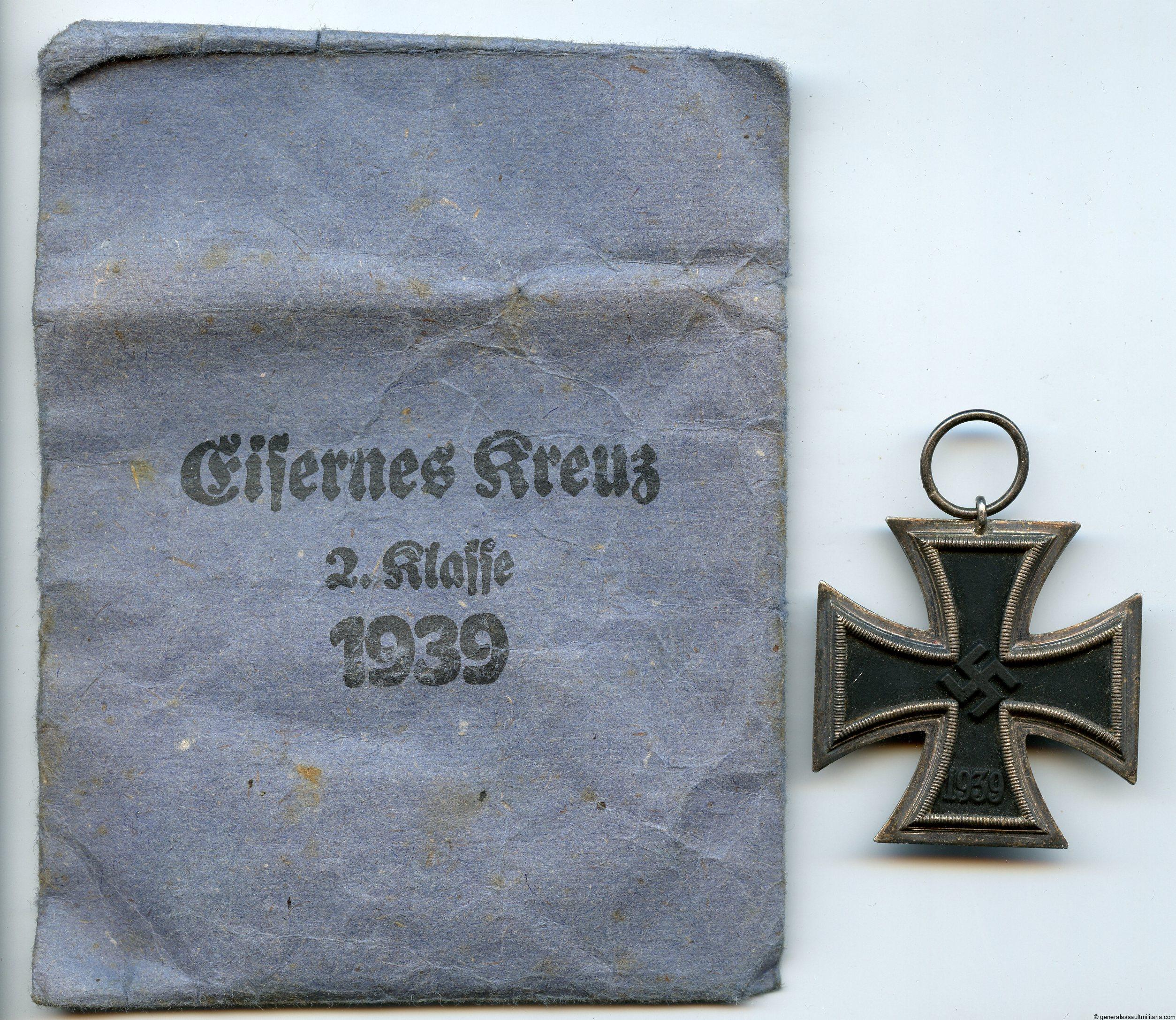 Iron cross 2nd class + packet - Arbeitsgemeinschaft Hanau