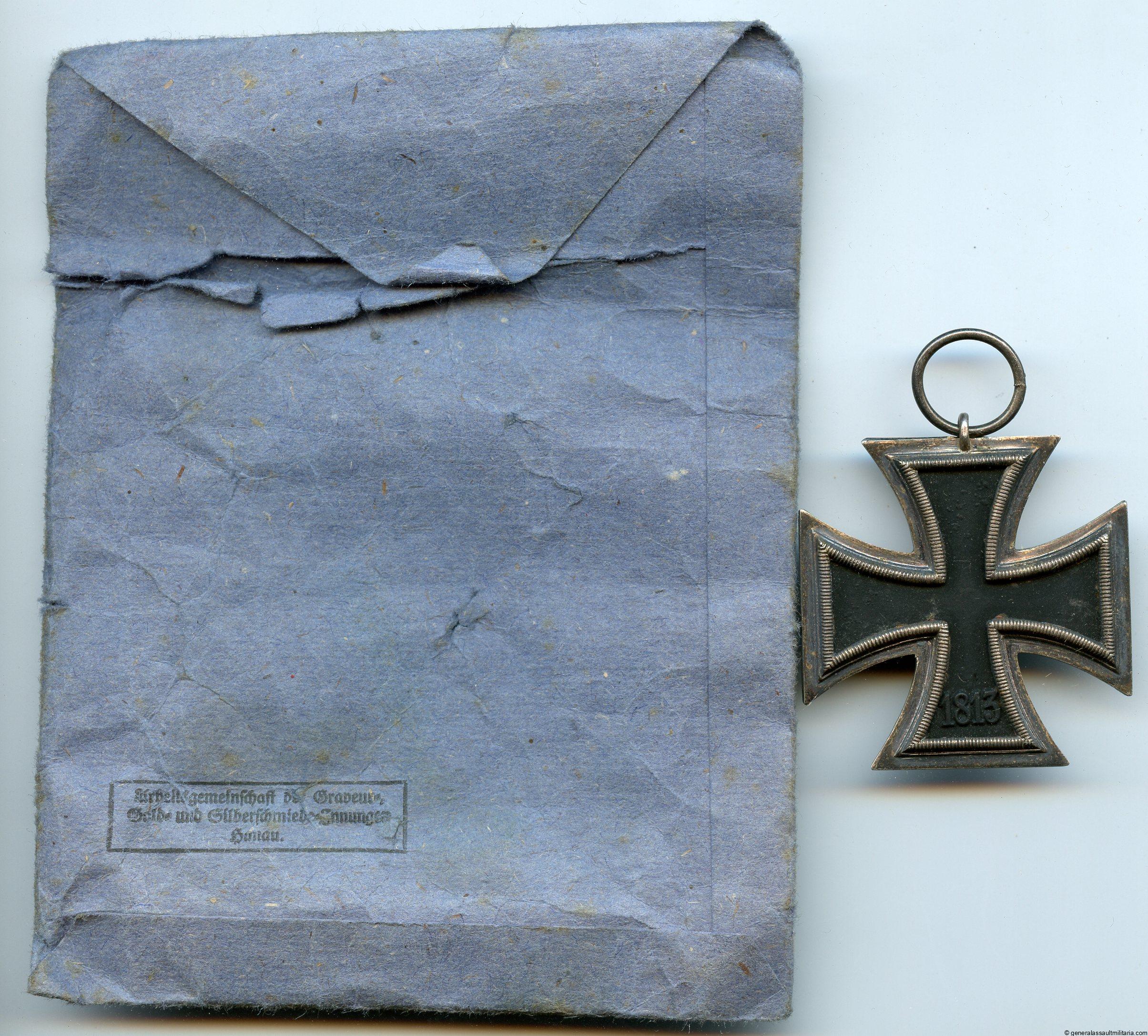Iron cross 2nd class + packet - Arbeitsgemeinschaft Hanau