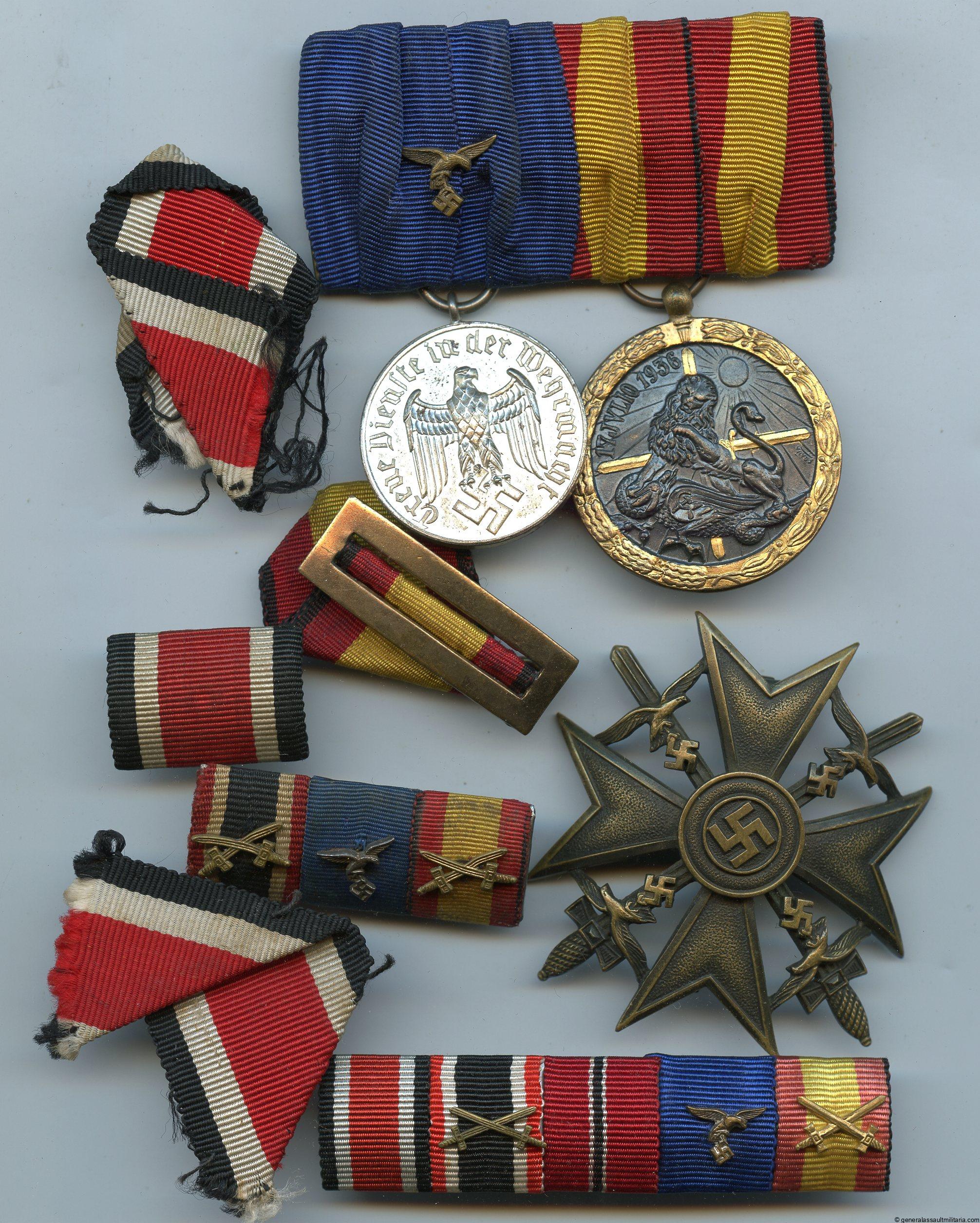 Small Legion condor Spanish cross in bronze grouping