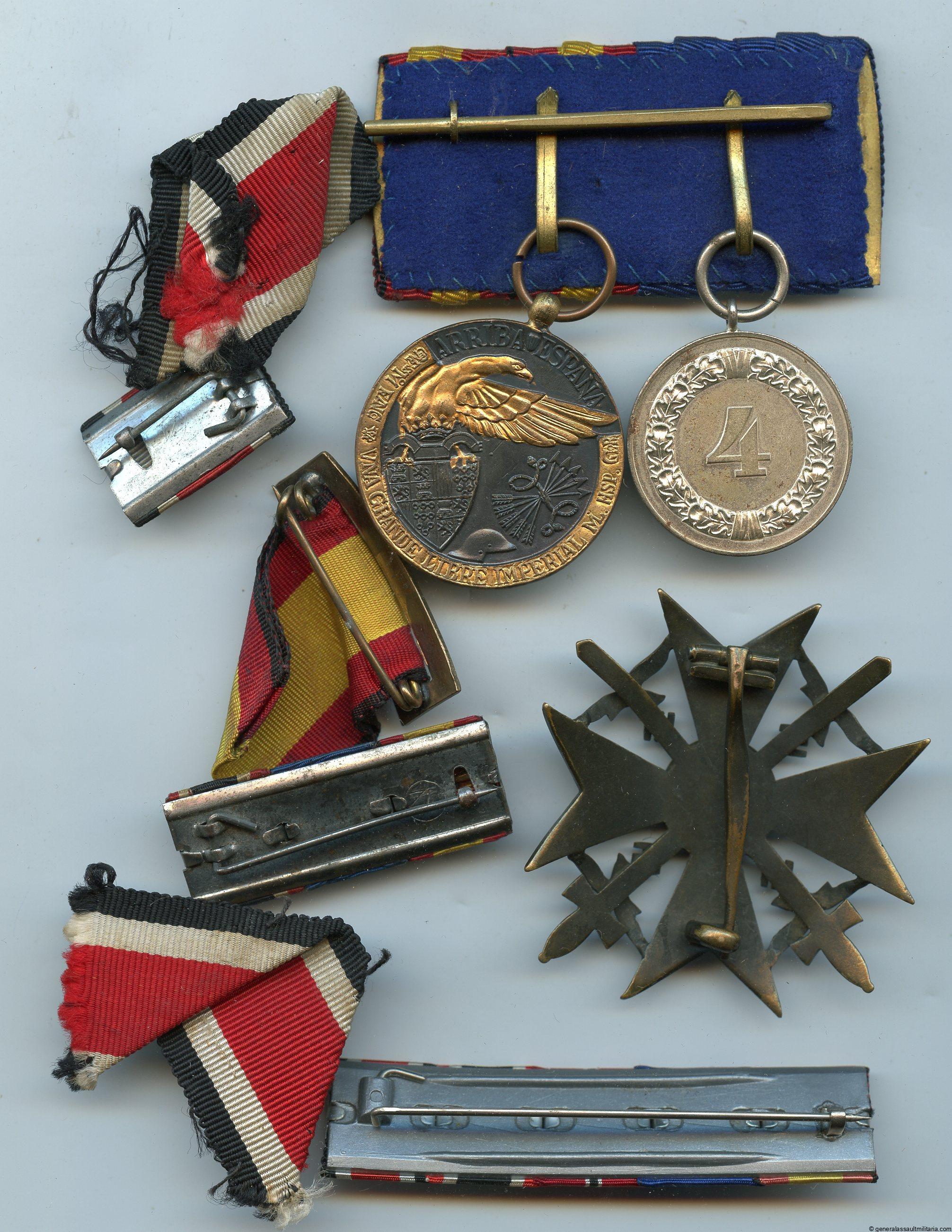 Small Legion condor Spanish cross in bronze grouping