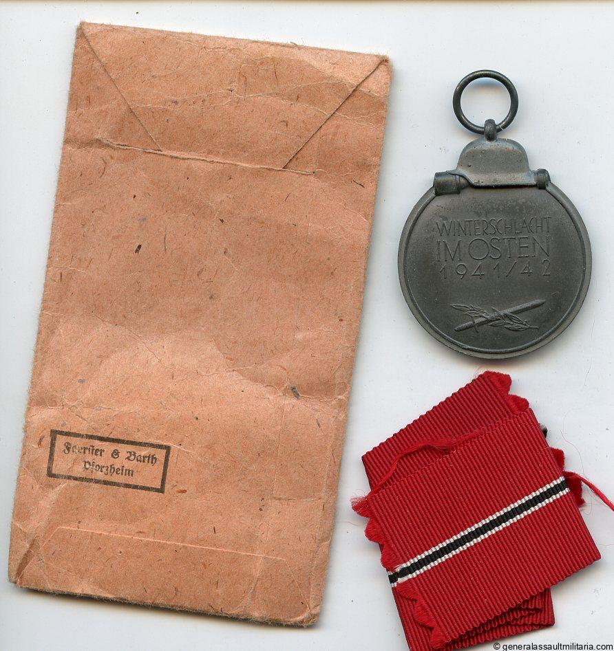 Ost medal + packet – Förster & Barth, Pforzheim
