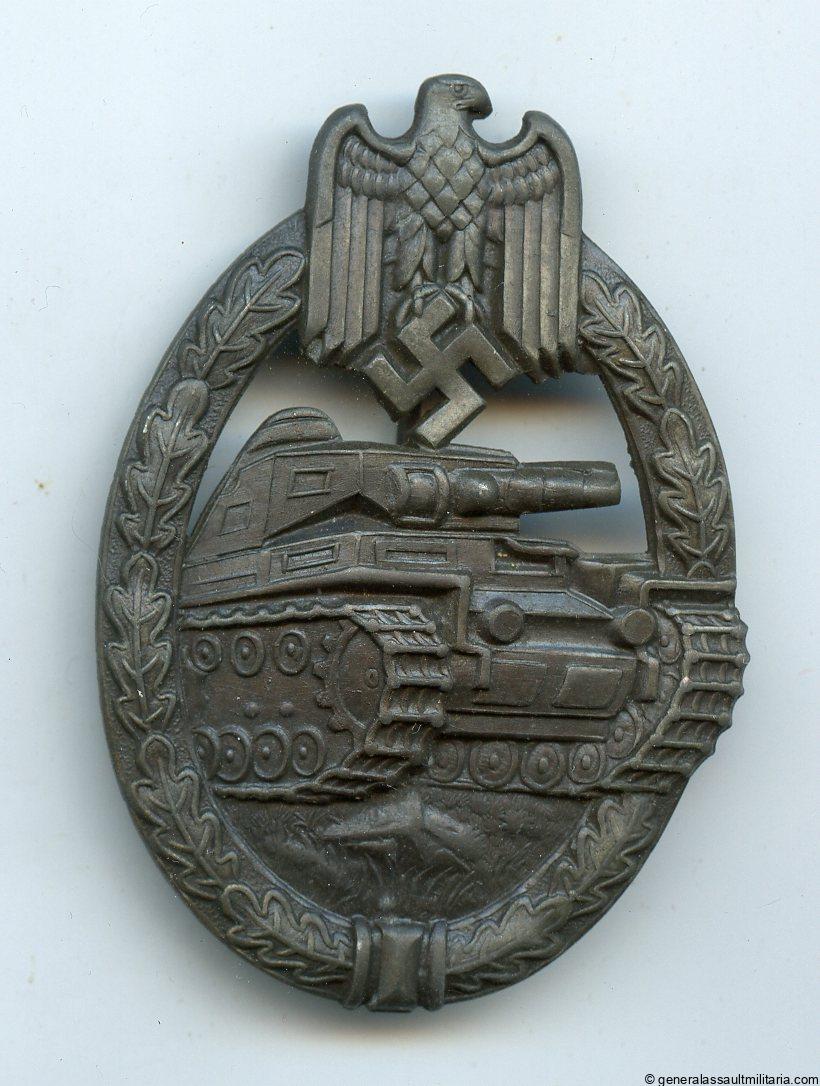 Panzer assault badge in bronze - Paul Meybauer, Berlin