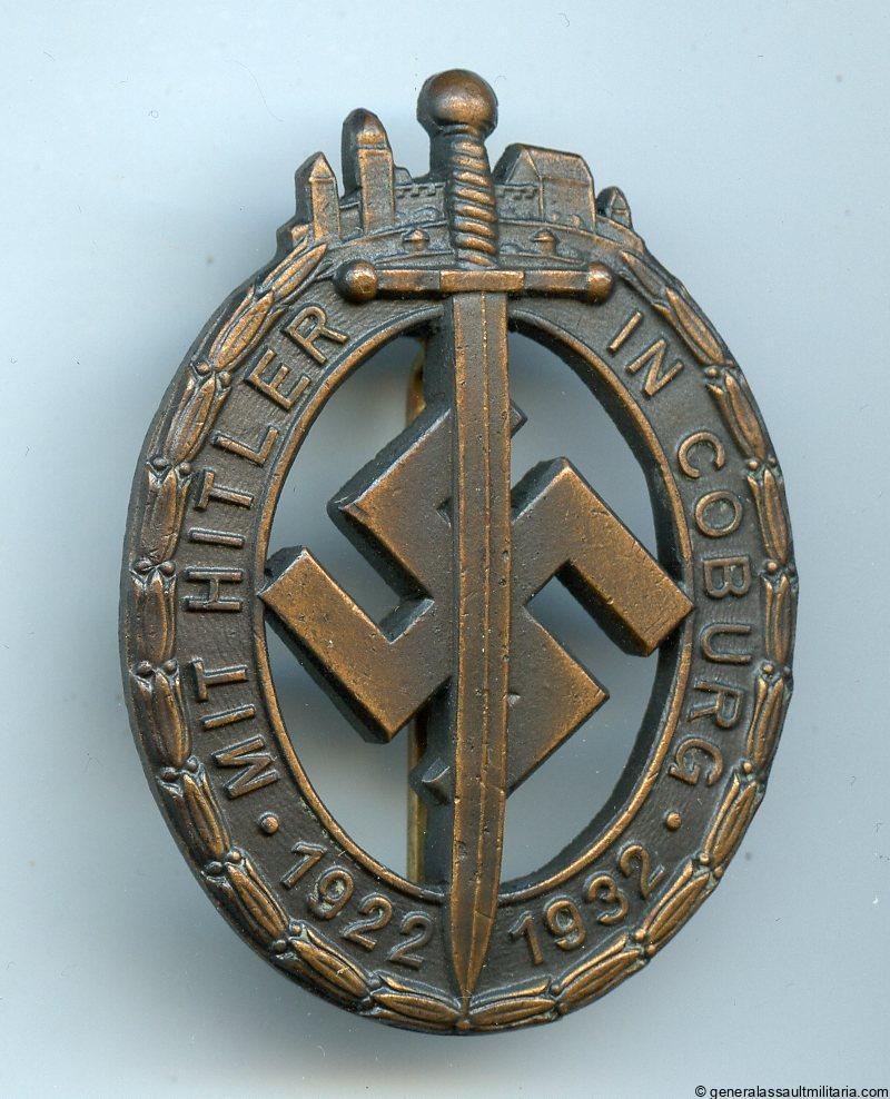 NSDAP Coburg Honor badge type 2 - RZM