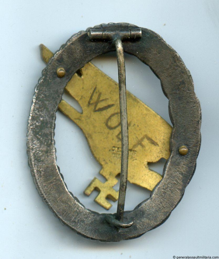 Luftwaffe paratrooper badge named – C.E. Juncker, Berlin