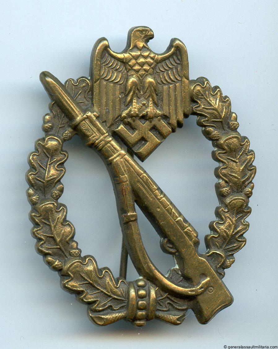 Infantry assault badge in bronze – Karl Wurster, Markneukirchen
