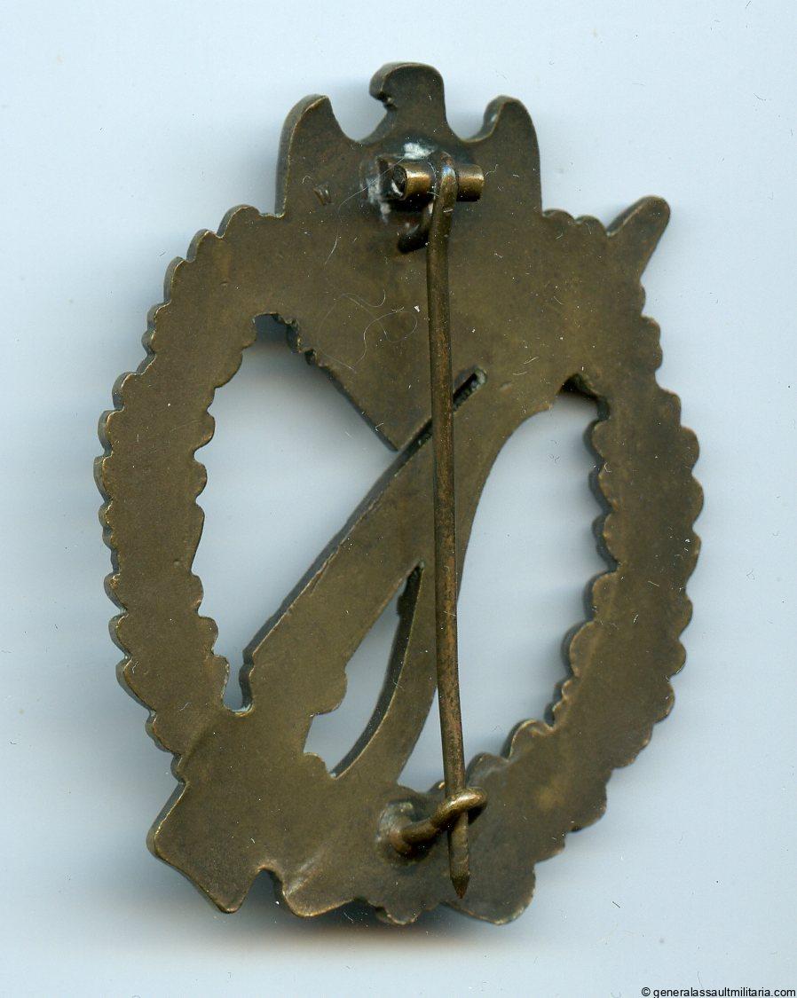 Infantry assault badge in bronze – Karl Wurster, Markneukirchen